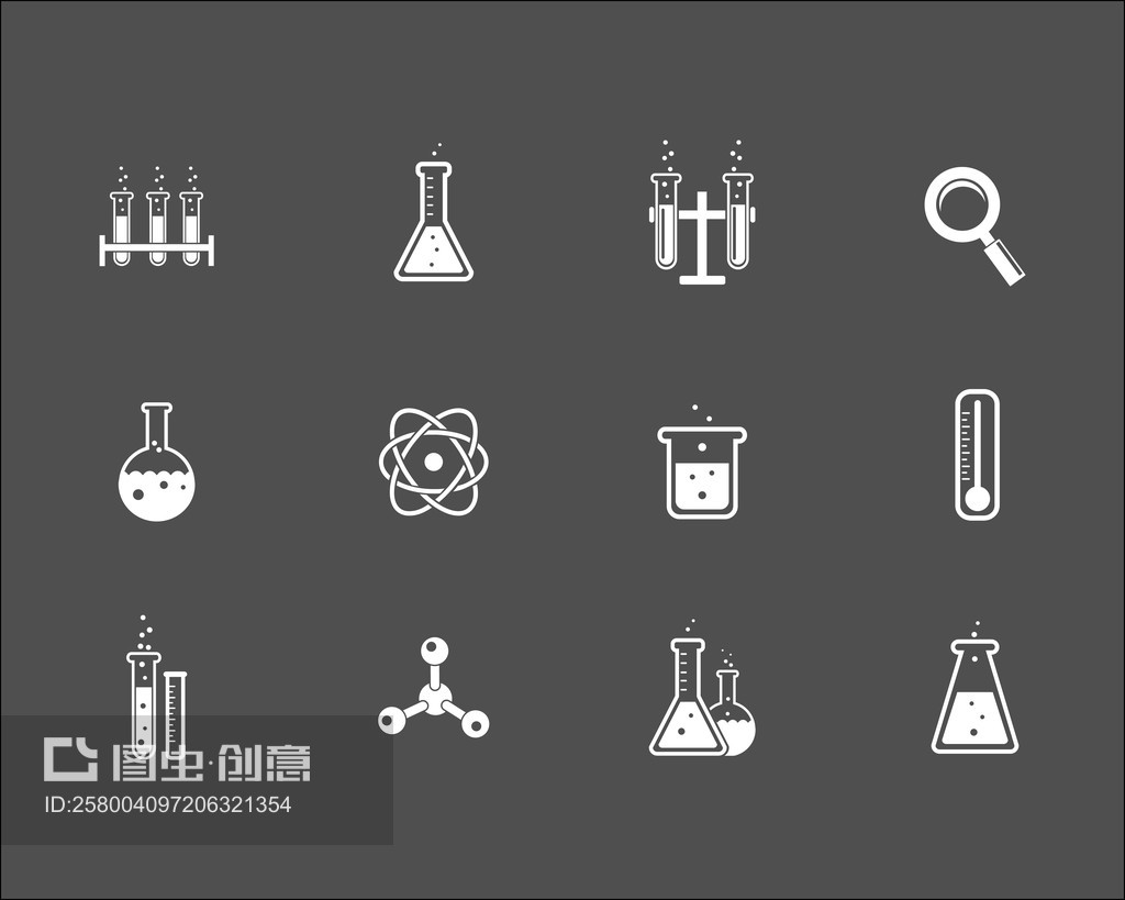一組科學和研究圖標Set of science and research icons